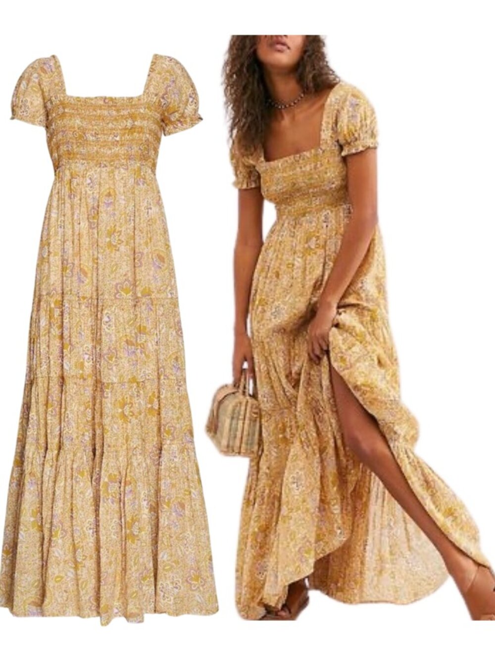 FREE PEOPLE Getaway maxi dress NWT sz XL boho floral print